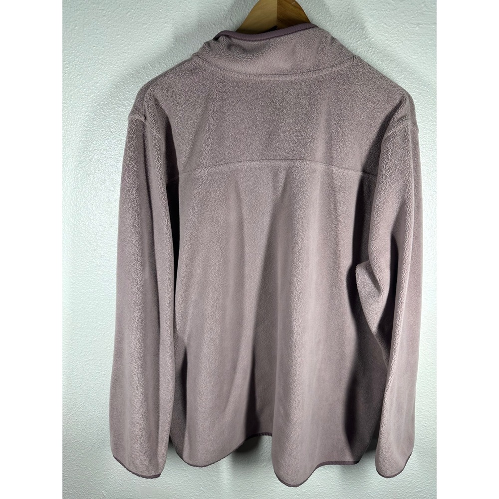 32 Degrees Heat Fleece Pullover Womens XXL Purple Snap Neck Mock Neck 6861 - Picture 2 of 7